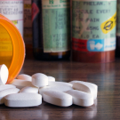 pills spilled on the table